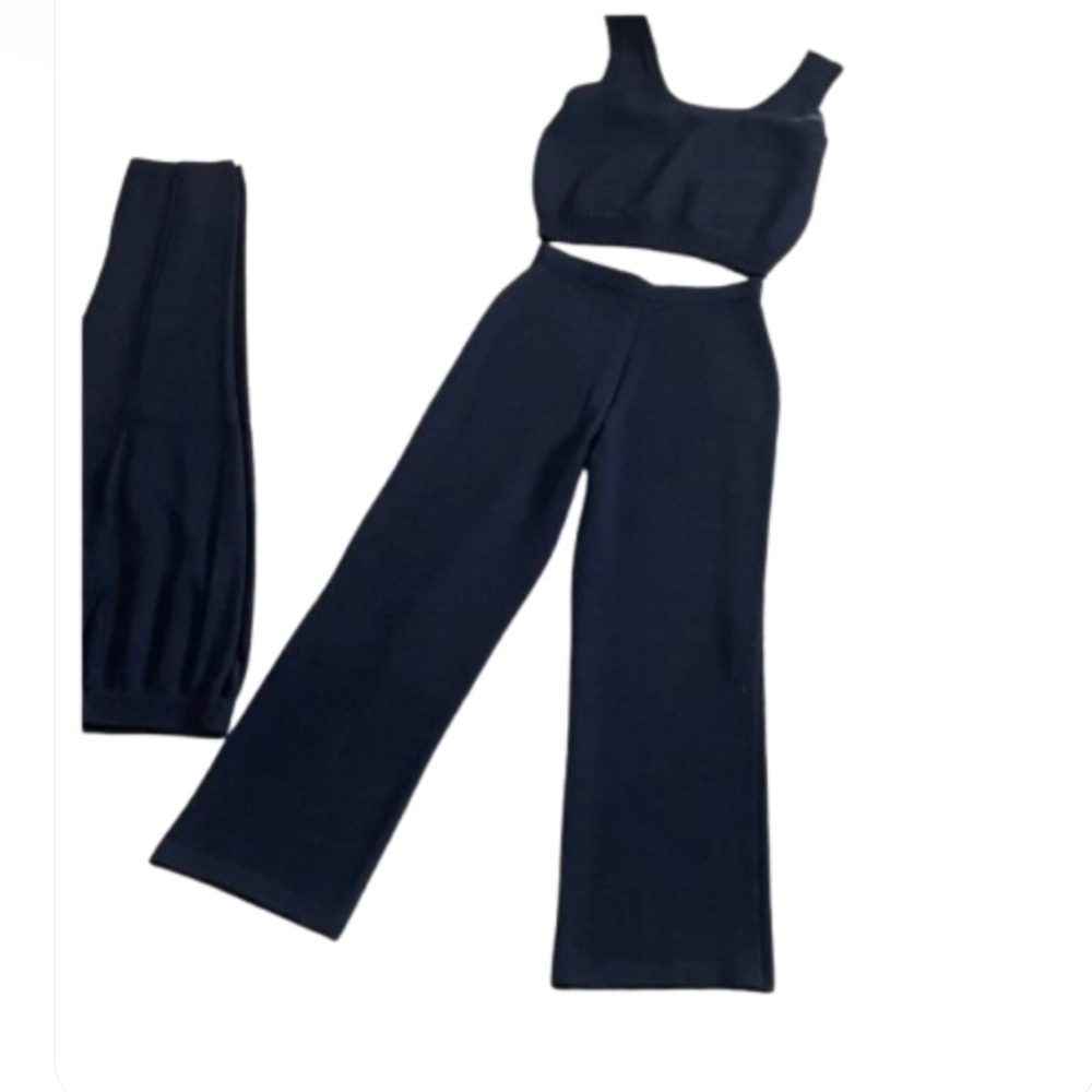 ST. JOHN knit Women's Pants midnight blue size small - Picture 2 of 15